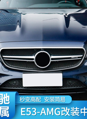 适用奔驰E级W213 E300L E200L E260L E350LAMG E53 coupe中网大标