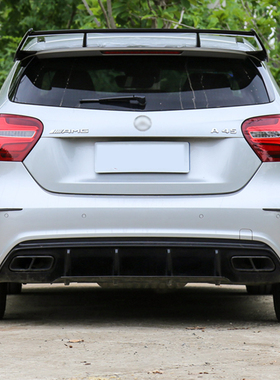 适用奔驰A级A200 A260 A45尾翼顶翼后唇尾喉前后大风刀前唇中网饰