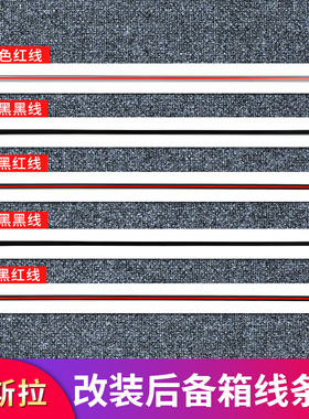 适用特斯拉车标贴Model3 Y丫后尾标高性能版运动红线条装饰外观件