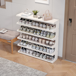 柜外楼道置物柜 简易鞋 玄关U型鞋 架小窄门口多层杂物收纳架开放式