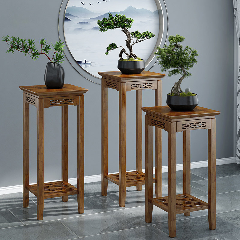 客厅花架子客厅落地式新中式