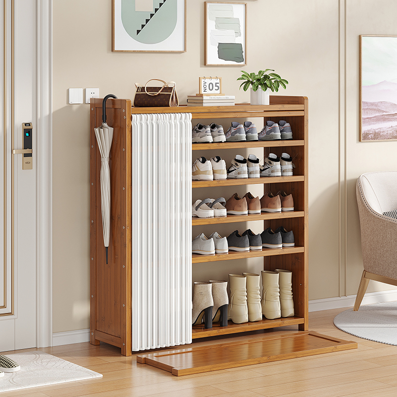 哈尔优简约现代多层布帘鞋架