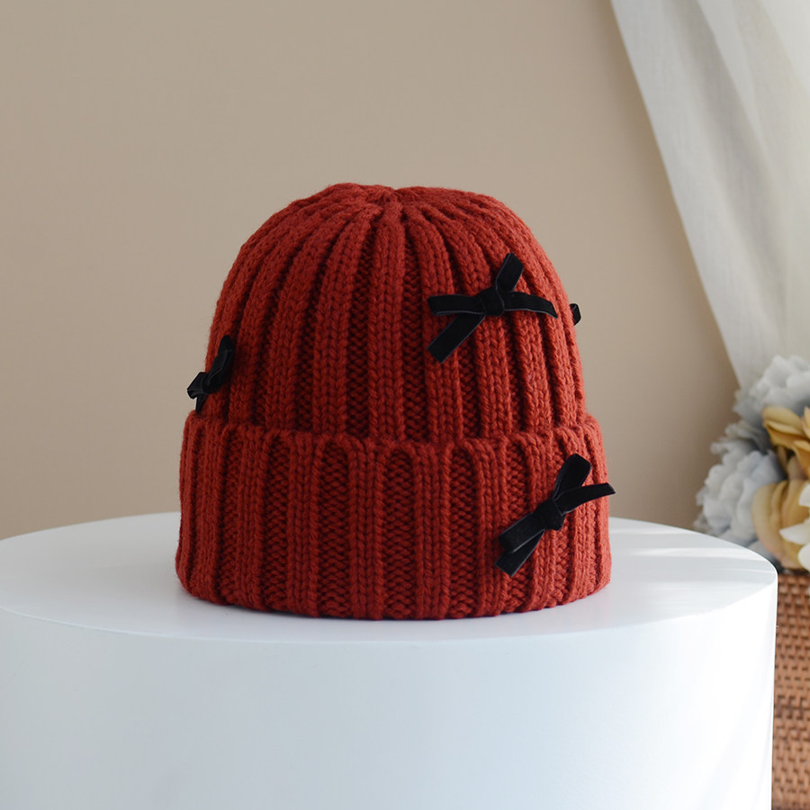 可爱蝴蝶结针织羊毛毛线帽子女秋冬ins甜美加厚保暖冷帽亲子包头,服饰配件/皮带/帽子/围巾,帽子,淘宝优惠券,粉丝福利购,淘宝优惠卷