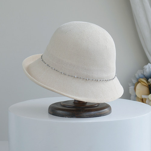 日本和纸卷边防晒帽女士出游透气