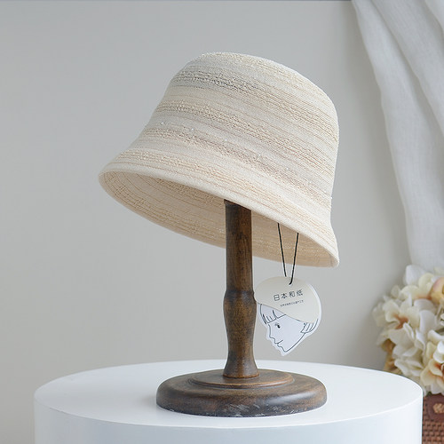 日本进口和纸渔夫帽女防晒遮阳帽
