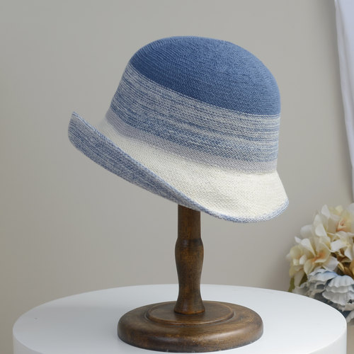 苎麻针织防晒渔夫帽女春夏新款