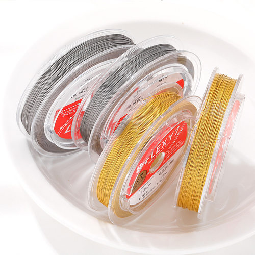 日本FLEXY7金丝软线钢丝线diy手链珍珠项圈耳环串珠线首饰品配件