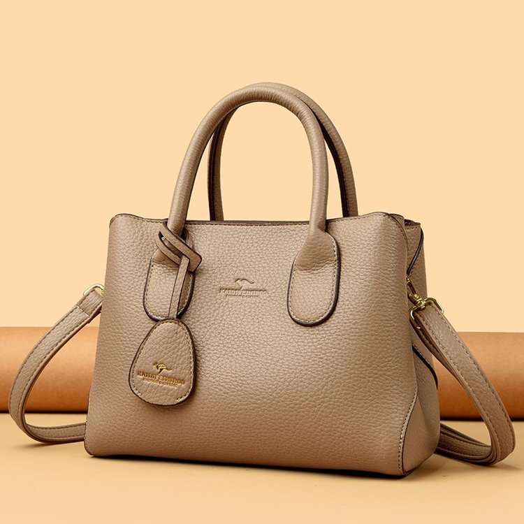 2025秋季新款PU车缝线拉链托特包单肩包2025年春季均码