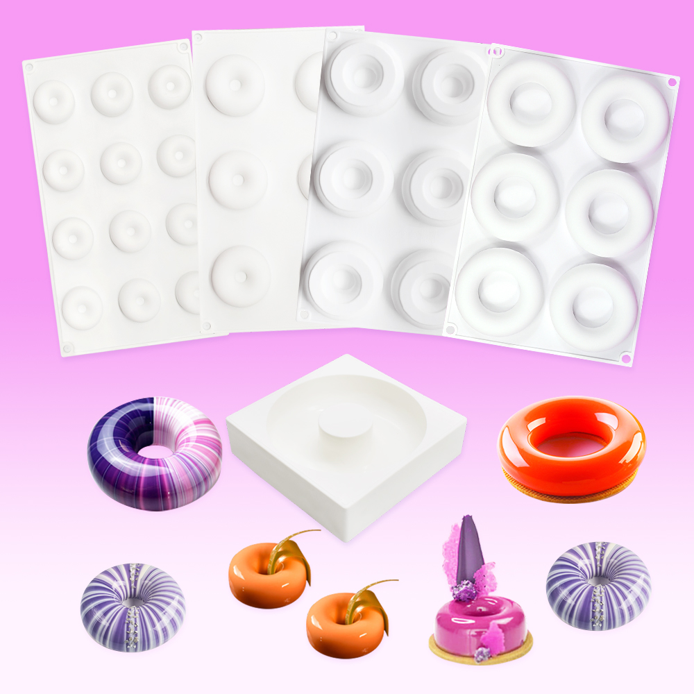大号甜甜圈硅胶模圆形蛋糕烘焙