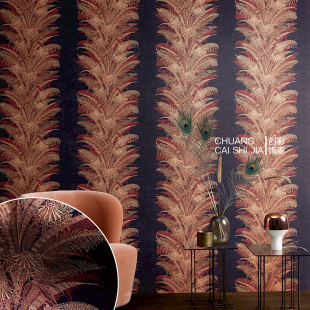 MASUREEL比利时原装 进口墙纸东南亚芭蕉叶卧室书房背景壁纸CAB101