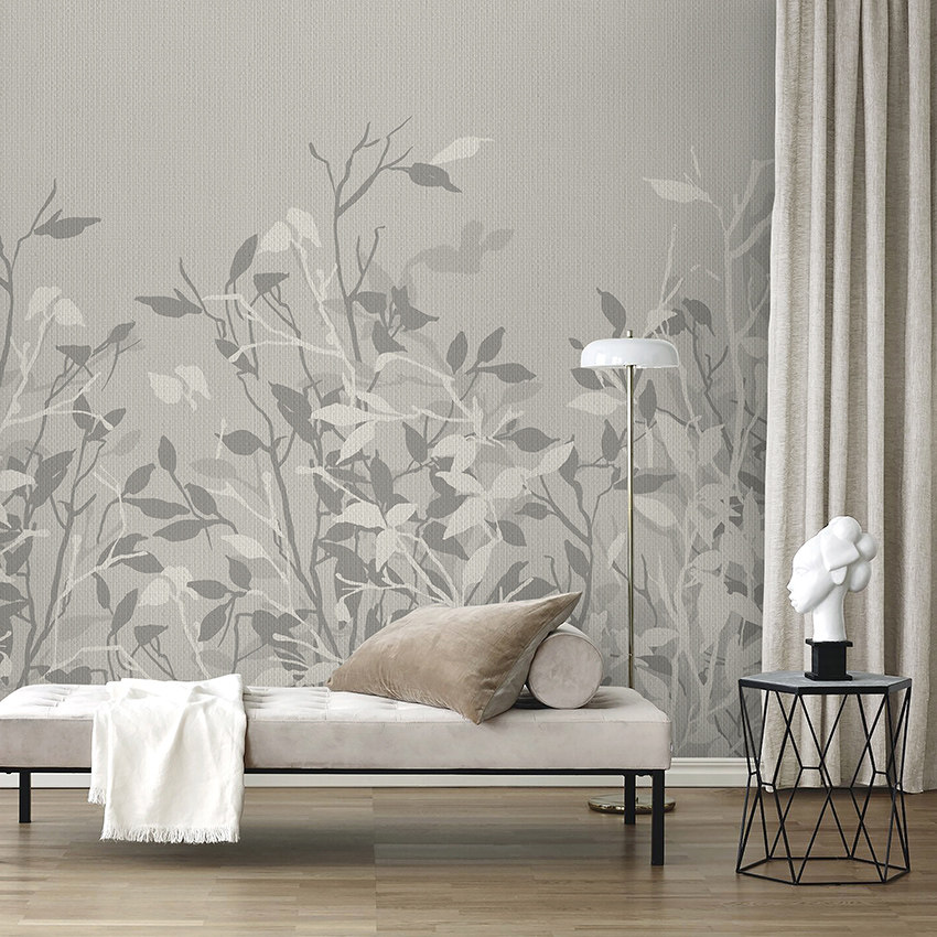 派铂世嘉高端定制墙画 Twine 画境 美式植物森林壁画墙纸卧室客厅,家装主材,定制壁画,淘宝优惠券,粉丝福利购,淘宝优惠卷