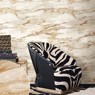 Roberto cavalli N9原装正品壁纸斑马深压纹书房卧室客厅背景墙布