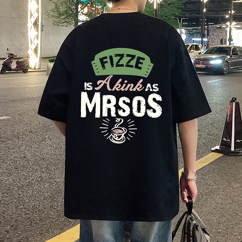 美式纯棉短袖t恤男夏季2025新款潮牌ins半袖设计感卡通宽松体恤衫