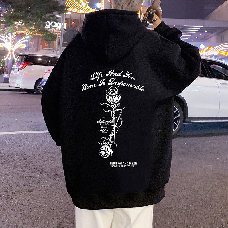 美式复古oversize连帽卫衣男女春秋季2026新款慵懒风高街情侣外套