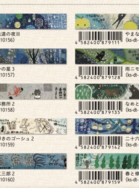 新款日本ShinziKatoh宫沢贤幻灯馆3和纸手帐胶带银河铁道夜3