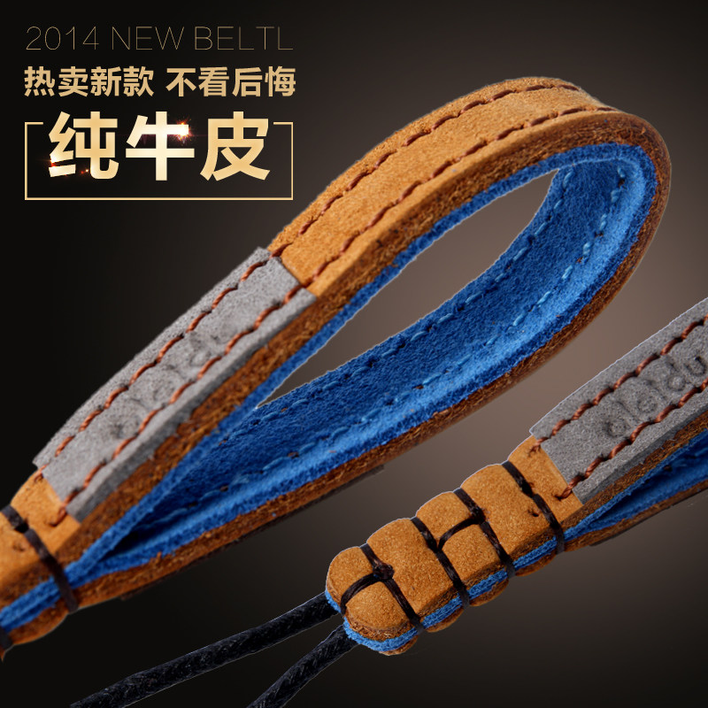 aleidu纯手工真皮钥匙链男女汽车专用简约时尚情侣头层牛皮钥匙扣