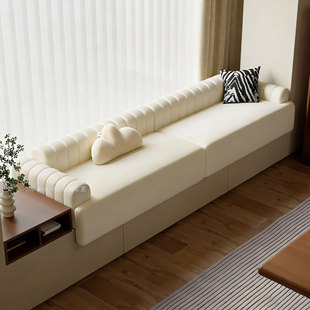 2026款飘窗沙发飘窗垫窗台垫轻奢高级感泰迪绒榻榻米定制卡座高端