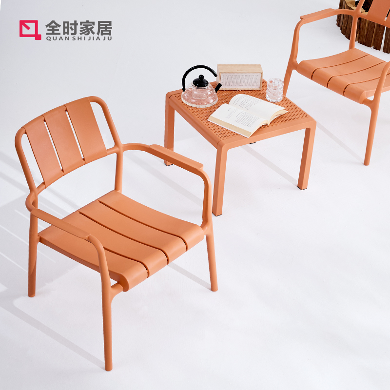 全时PP一体成型户外庭院阳台桌椅