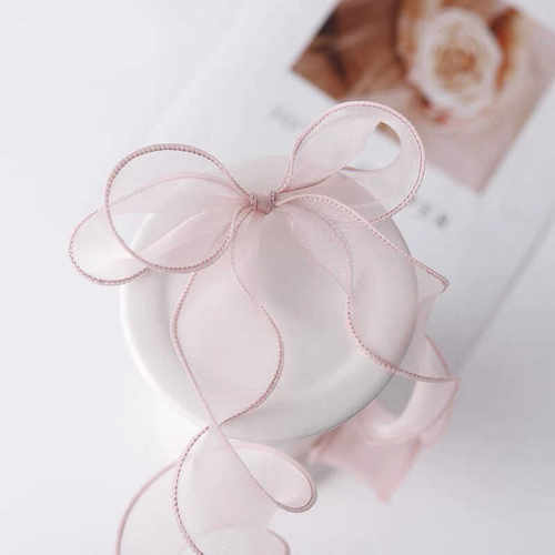 韩式DIY手捧花束4cm烤边鱼尾纱带