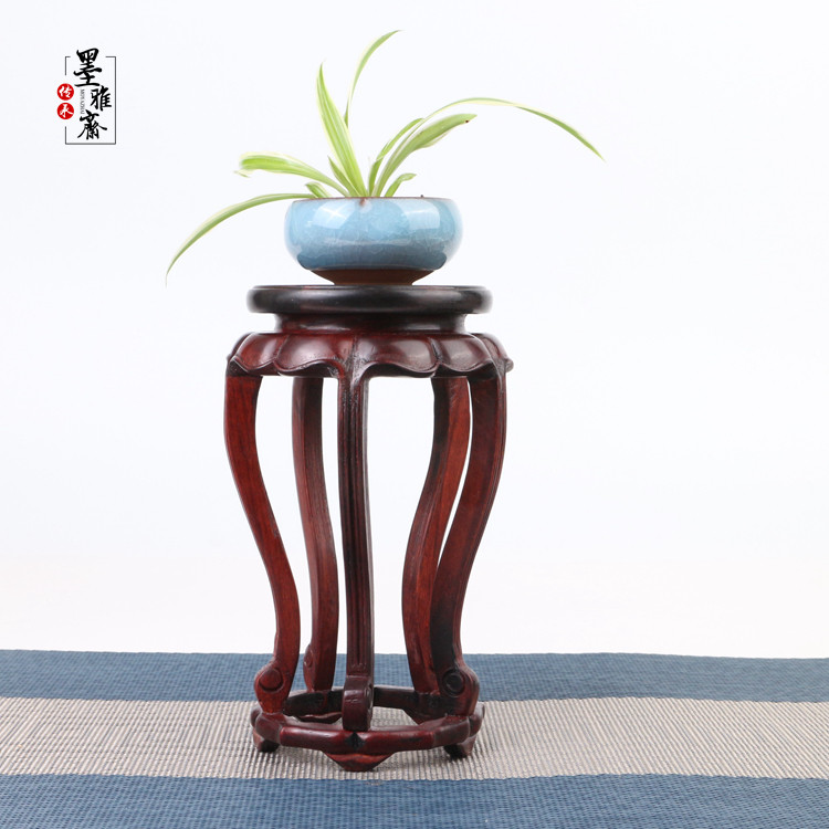 红木微型盆景装饰小花架