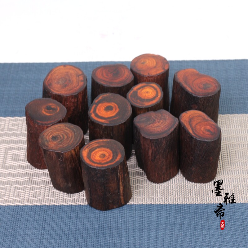 天然小木墩随行红酸枝原木料切段图片