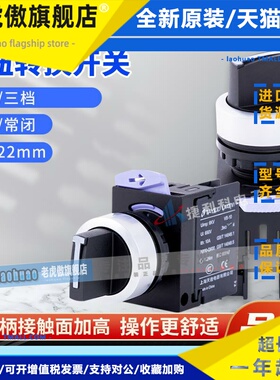 上海天逸LA42(V)X2两档二位选择自锁X29 X2A自复位旋钮开关-10/B