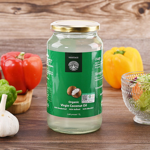 进口赫丽特奇冷榨椰子油1000ml