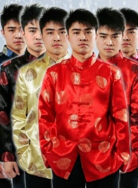 中国风喜庆上衣男女情侣演出唐装