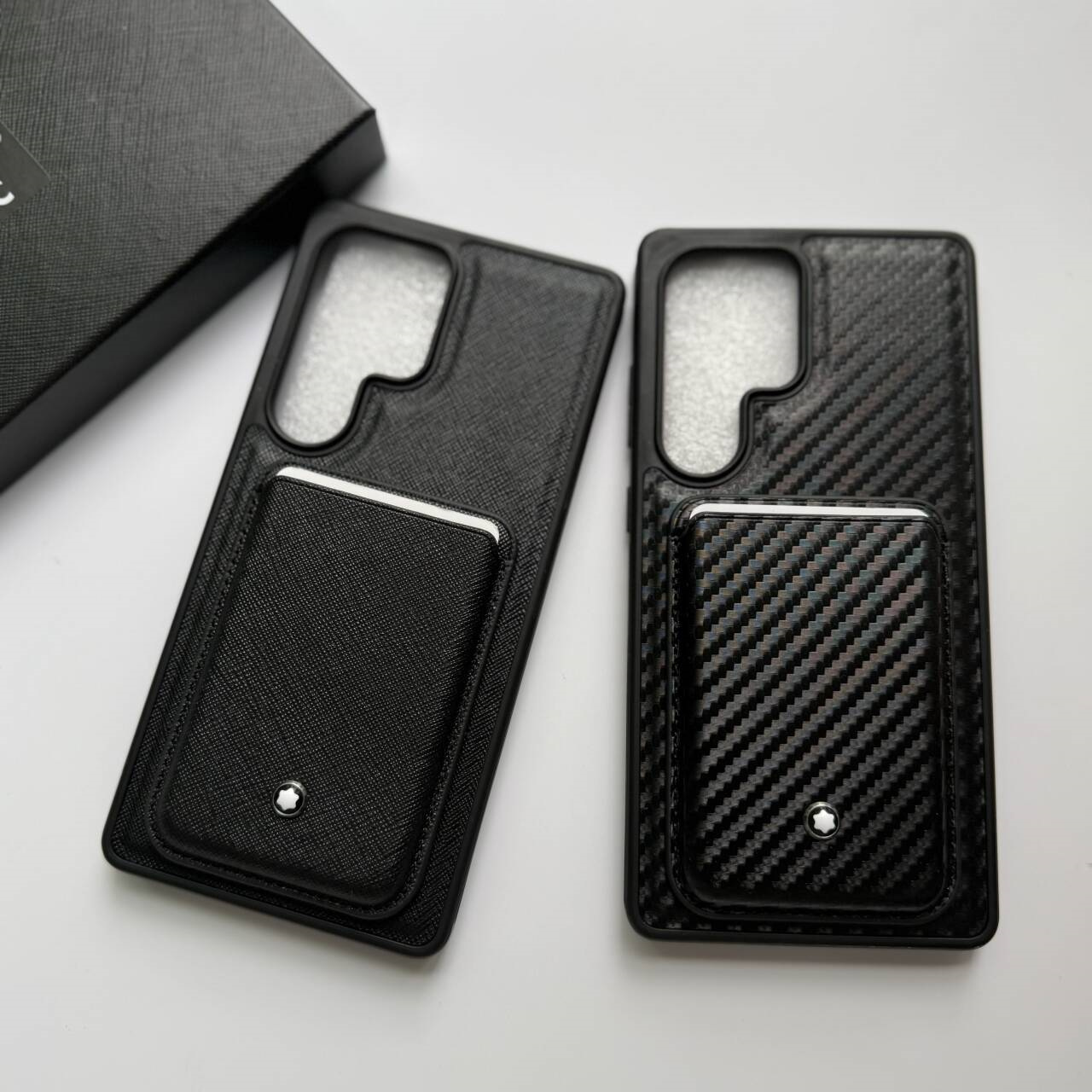 商务磁吸卡包适用Magsafe磁吸充电三星S25ultra手机壳S24U万家卡套奢华证件夹S23U门禁卡背夹全包个性