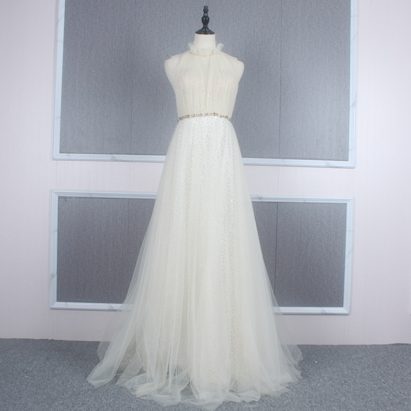 礼服裙新款气质长裙宴会裙敬酒裙优雅A摆仙女长裙演出主持裙