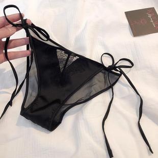 绑带内裤女可解开系带两侧解一拉就开情趣女生内裤带绳系绳低腰夏