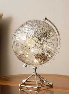 金球透明地球仪20cm教学摆件