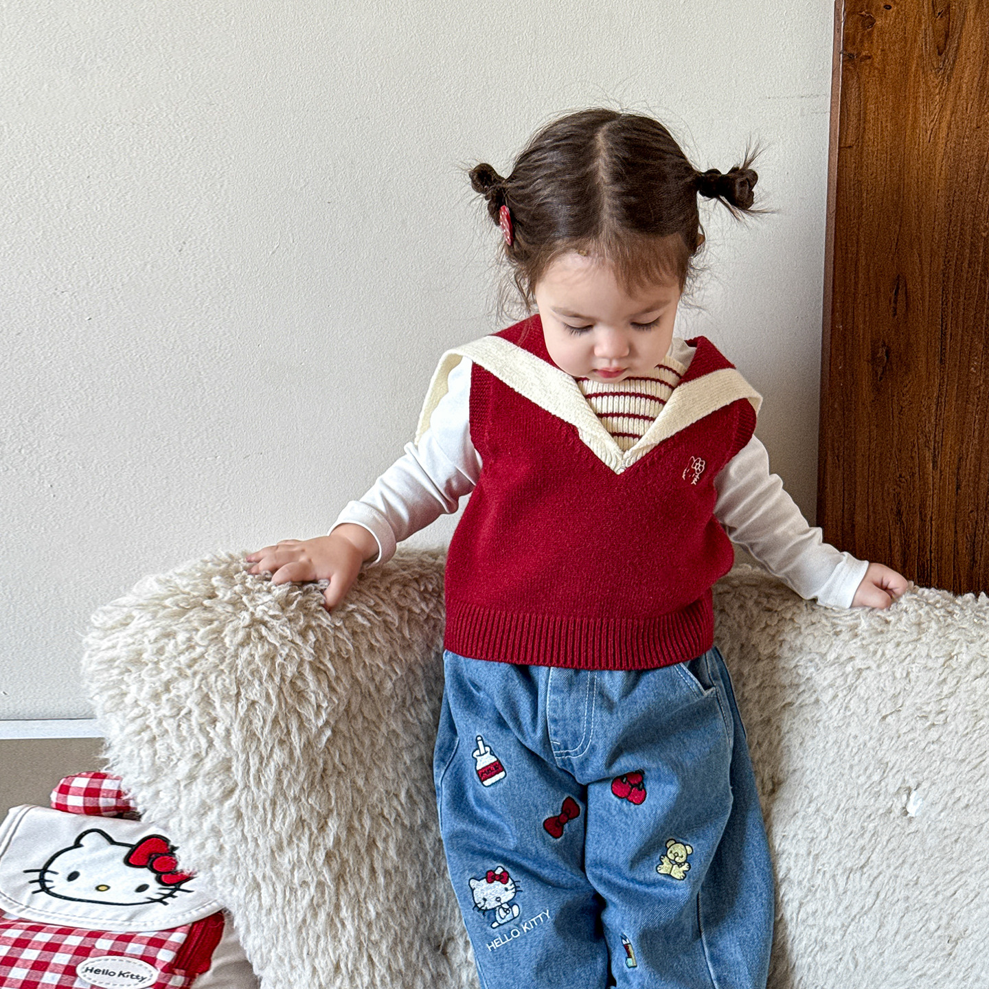 撤柜专区蔗梨童装女童秋装2025新款超好看的儿童秋套装一岁女宝宝