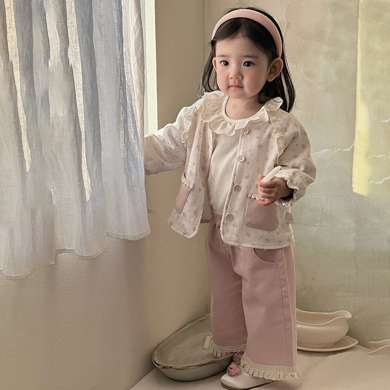 女童外套2026秋装套装宝宝打底衫裤子婴幼儿春秋季三件套单层 a类
