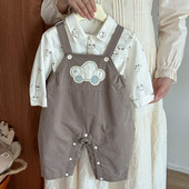 背带裤 男童衬衫 宝宝套装 秋装 a类 2026秋季 儿童卡通衣服两件套 新款