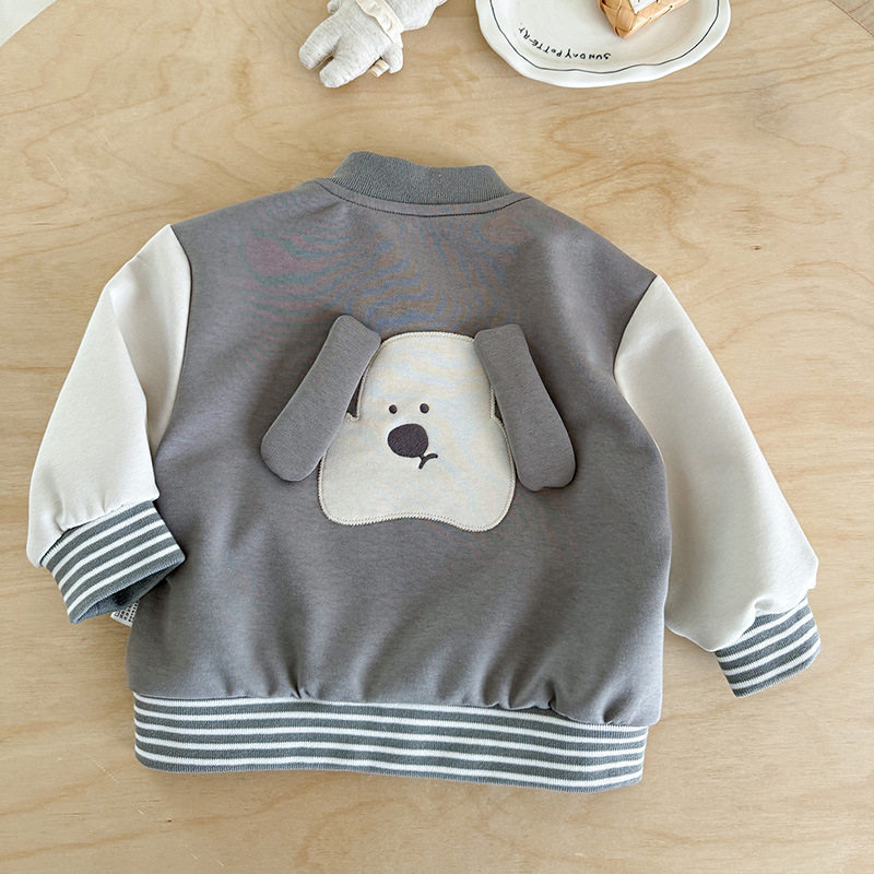 二折撤柜外套2026春季新款棒球服婴幼儿开衫衣服男童卡通外穿上衣