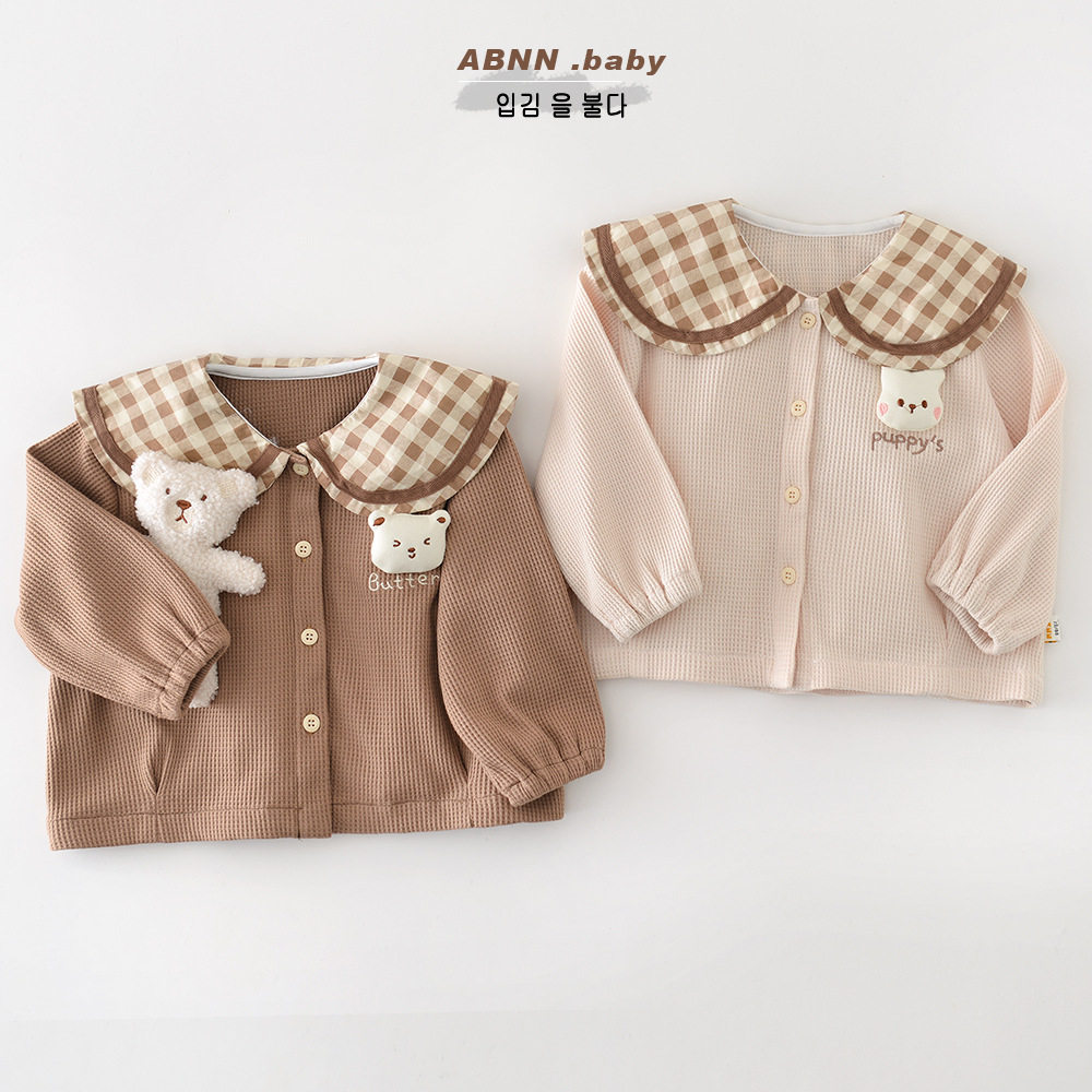 女童春装薄款外套女宝宝开春大翻领上衣儿童衣服洋气婴幼儿61378