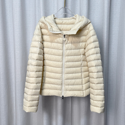 连帽短款新标90白鸭绒收腰外套女