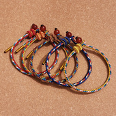 端午五彩手工编织红绳彩色国风手链成品可穿珠本命年红绳礼物手绳