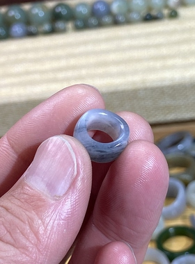 和田玉籽料意境青花卡8随型跑环古风玉环锁骨链挂饰文玩珠串配饰