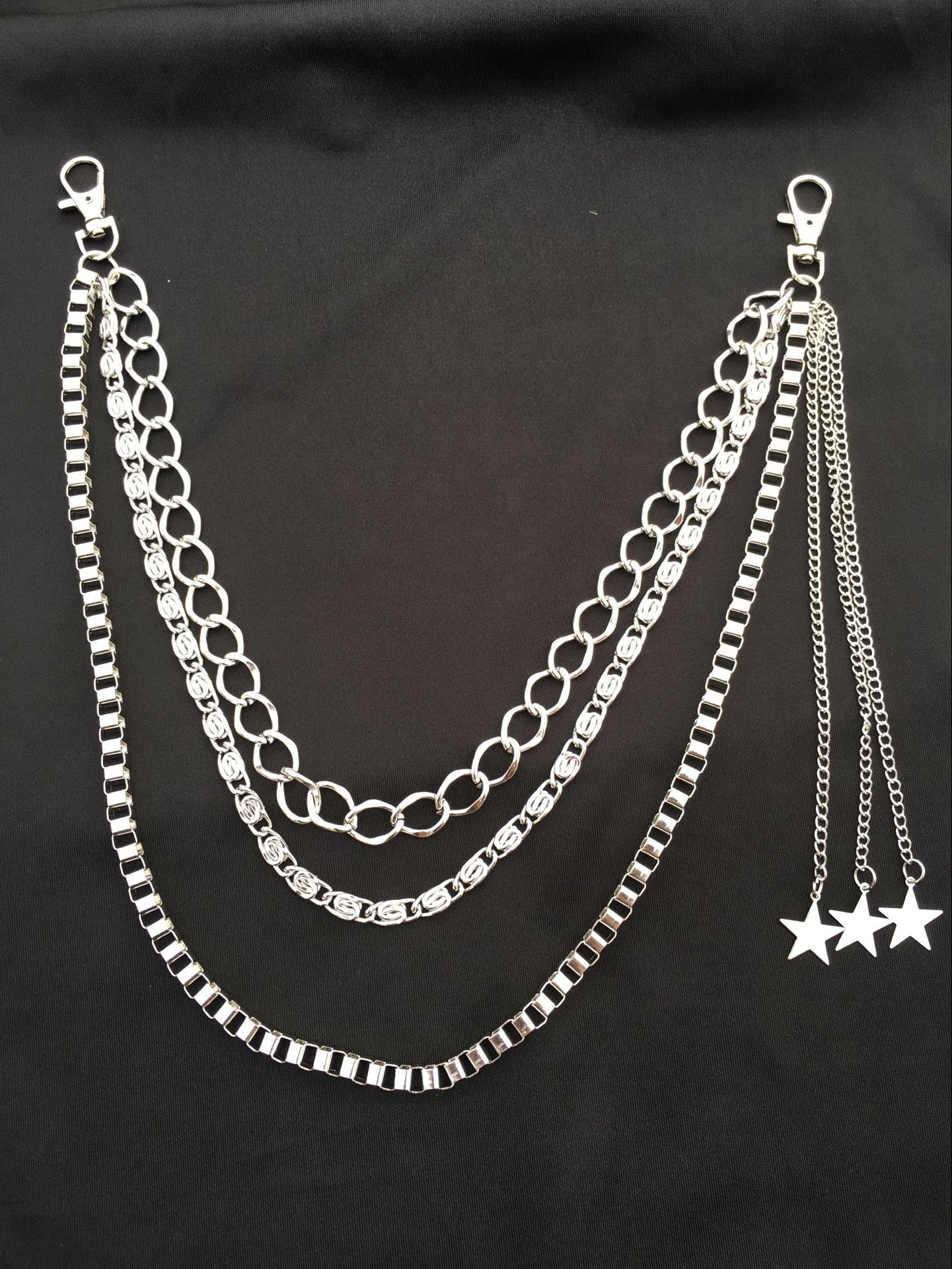 朋克风非主流星星裤子多层腰链