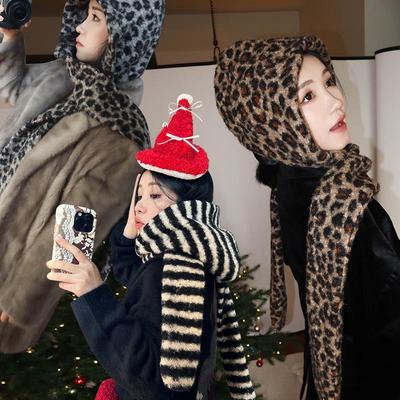 帽子围巾一体防风造型小能手