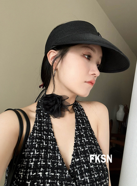 浮夸少女空气感自制花朵多用绑带