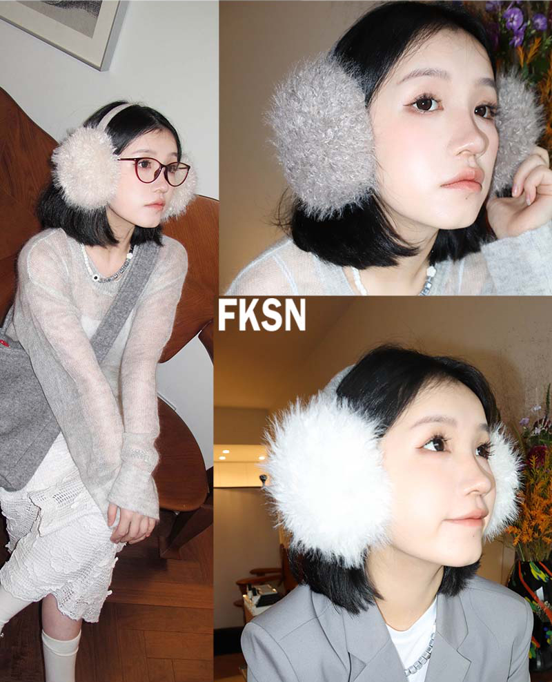 浮夸少女出片氛围感之神毛毛耳罩