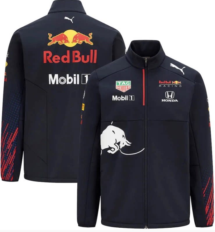 2023冬季f1热卖一级方程式连帽红牛车队服拉链立领赛车服男士外套