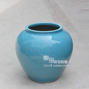 陶缸陶罐陶瓷室内外流水陶缸摆件美式乡村景观园林陶罐落地花瓶
