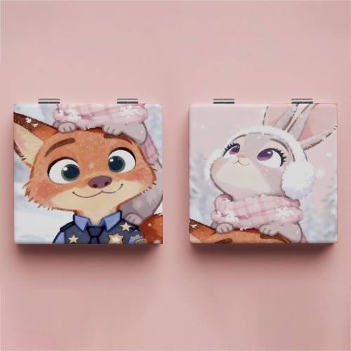 尼克朱迪卡通镜子可爱便携随身镜化妆镜学生宿舍桌面小镜子送礼物