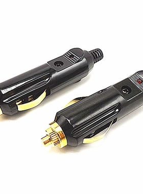 车载充气泵点烟器插头汽车加热座垫风扇电源线插外壳大功率免焊线