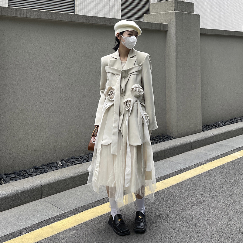 长袖西服常规原创设计立体装饰