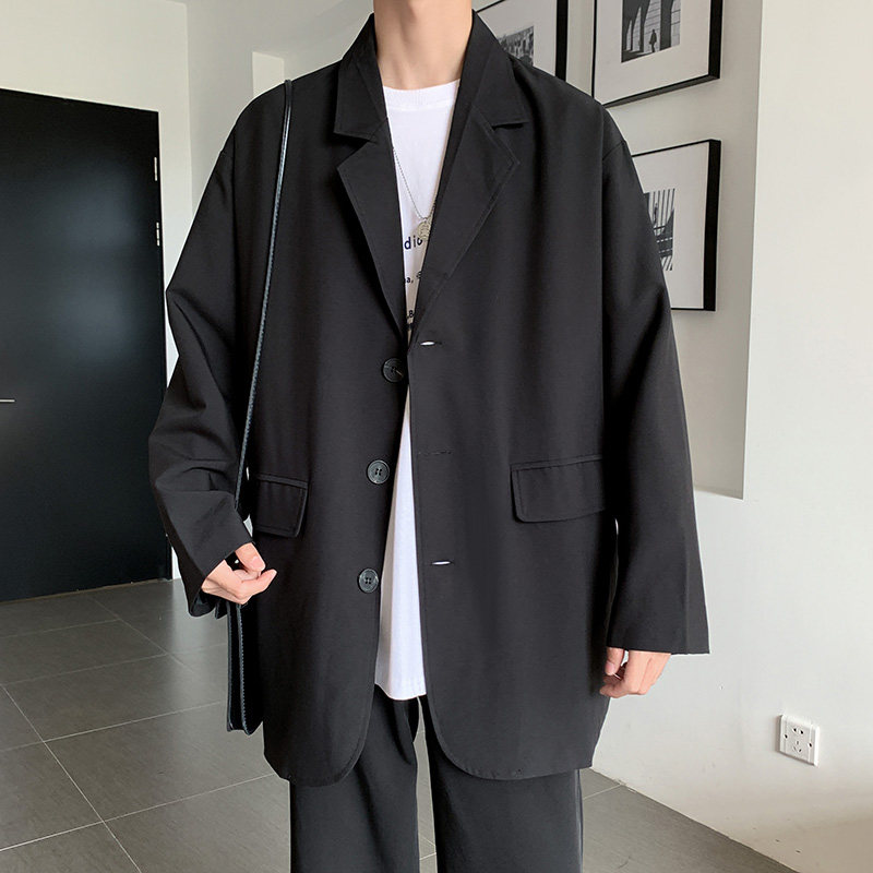 910A-W1083港风西装外套宽松休闲潮流西服上衣男装图片